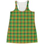 Shamrock Plaid St. Patrick's Day Print Women's Racerback Tank Top