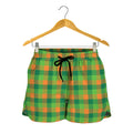 Shamrock Plaid St. Patrick's Day Print Women's Shorts