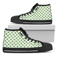 Shamrock Saint Patrick's Day Print Black High Top Sneakers