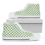 Shamrock Saint Patrick's Day Print White High Top Shoes