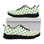 Shamrock Saint Patrick's Day Print Black Sneakers