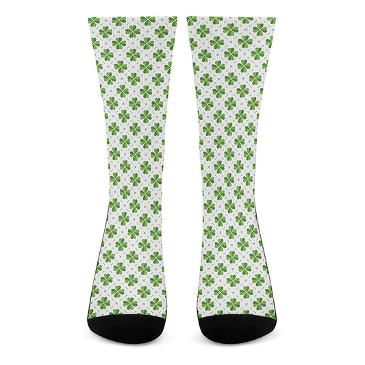 Shamrock Saint Patrick's Day Print Crew Socks