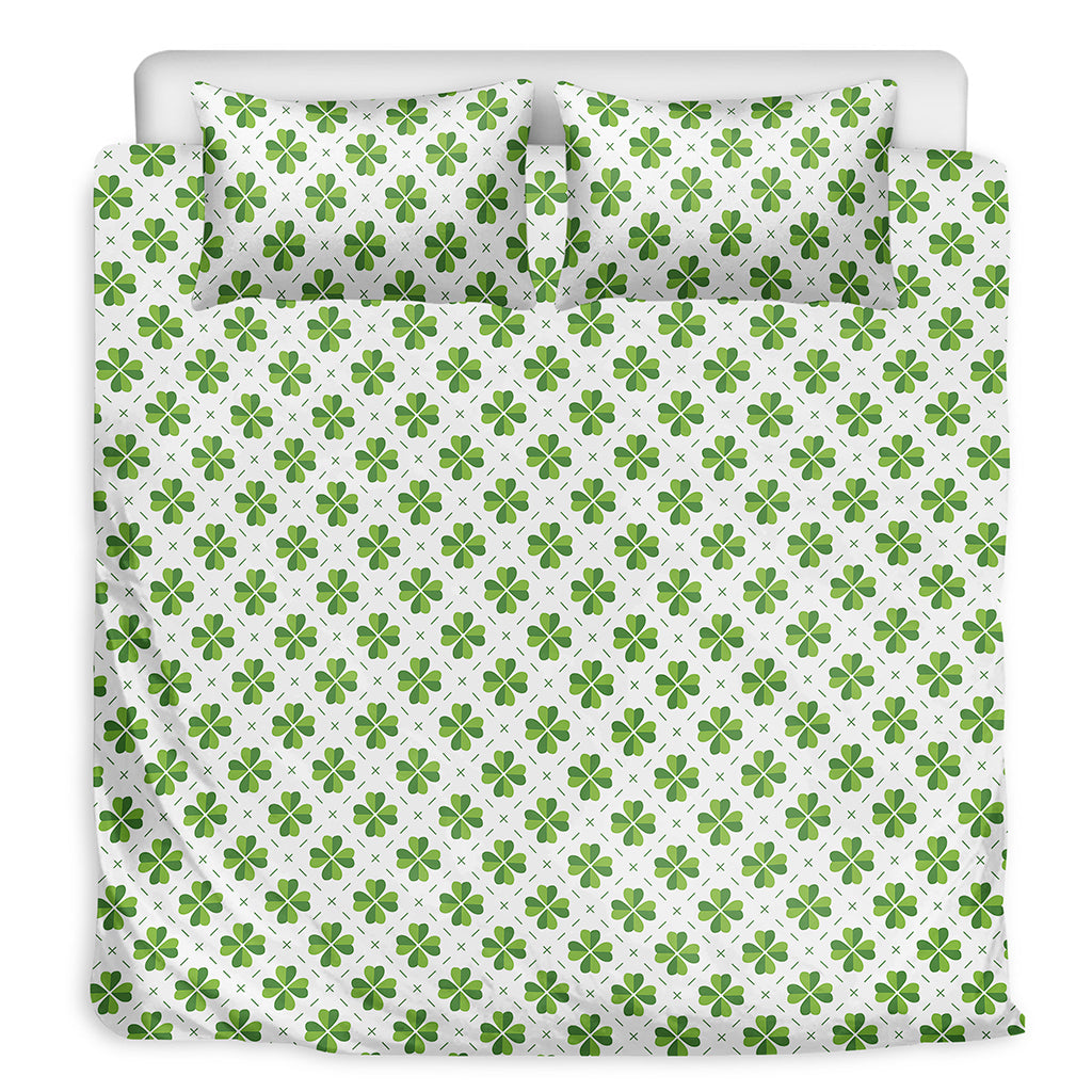 Shamrock Saint Patrick's Day Print Duvet Cover Bedding Set
