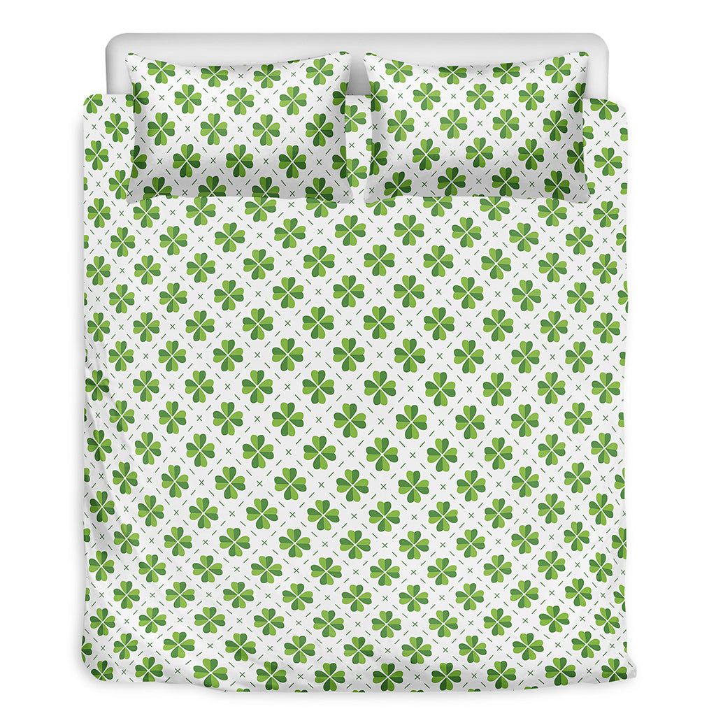 Shamrock Saint Patrick's Day Print Duvet Cover Bedding Set