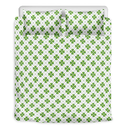 Shamrock Saint Patrick's Day Print Duvet Cover Bedding Set