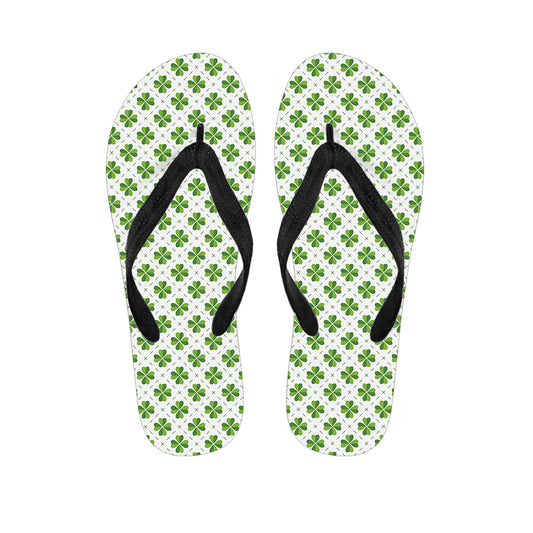 Shamrock Saint Patrick's Day Print Flip Flops
