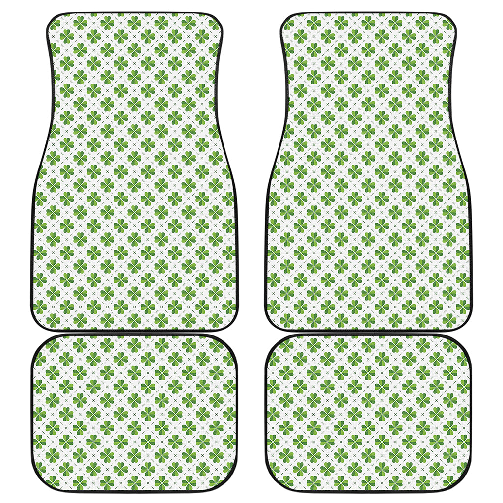 Shamrock Saint Patrick's Day Print Front and Back Car Floor Mats