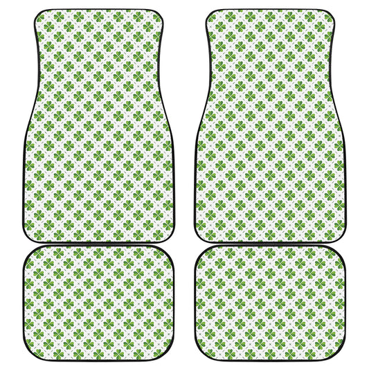 Shamrock Saint Patrick's Day Print Front and Back Car Floor Mats