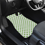 Shamrock Saint Patrick's Day Print Front and Back Car Floor Mats