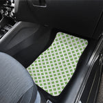 Shamrock Saint Patrick's Day Print Front and Back Car Floor Mats