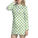 Shamrock Saint Patrick's Day Print Hoodie Dress