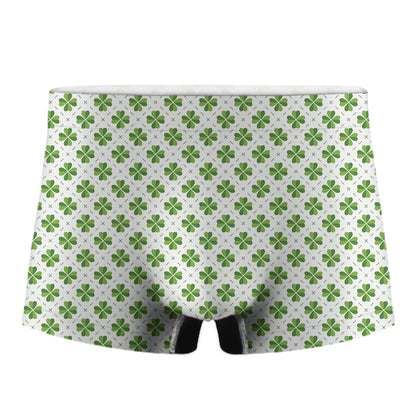 Shamrock Saint Patrick's Day Print Men's Boxer Briefs