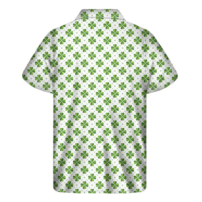 Shamrock Saint Patrick's Day Print Men's Short Sleeve Shirt