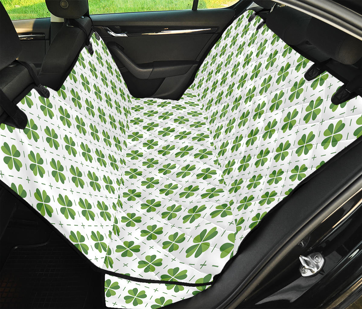 Shamrock Saint Patrick's Day Print Pet Car Back Seat Cover