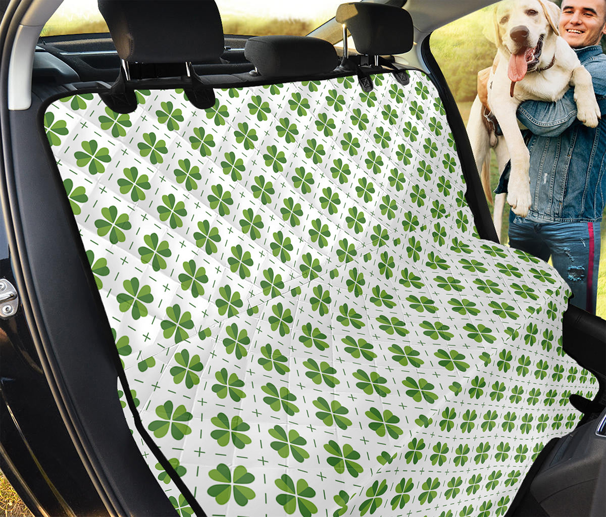 Shamrock Saint Patrick's Day Print Pet Car Back Seat Cover