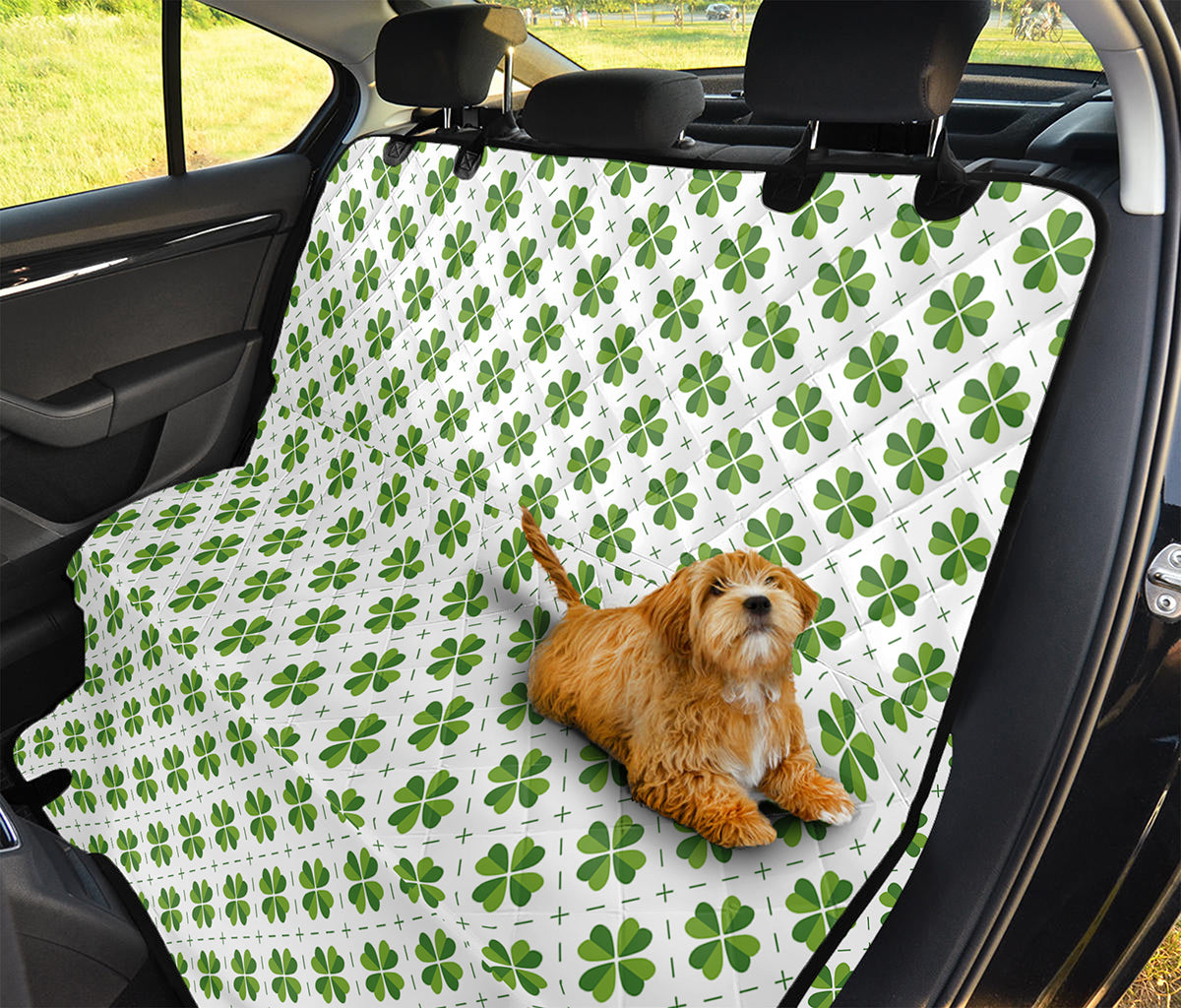 Shamrock Saint Patrick's Day Print Pet Car Back Seat Cover