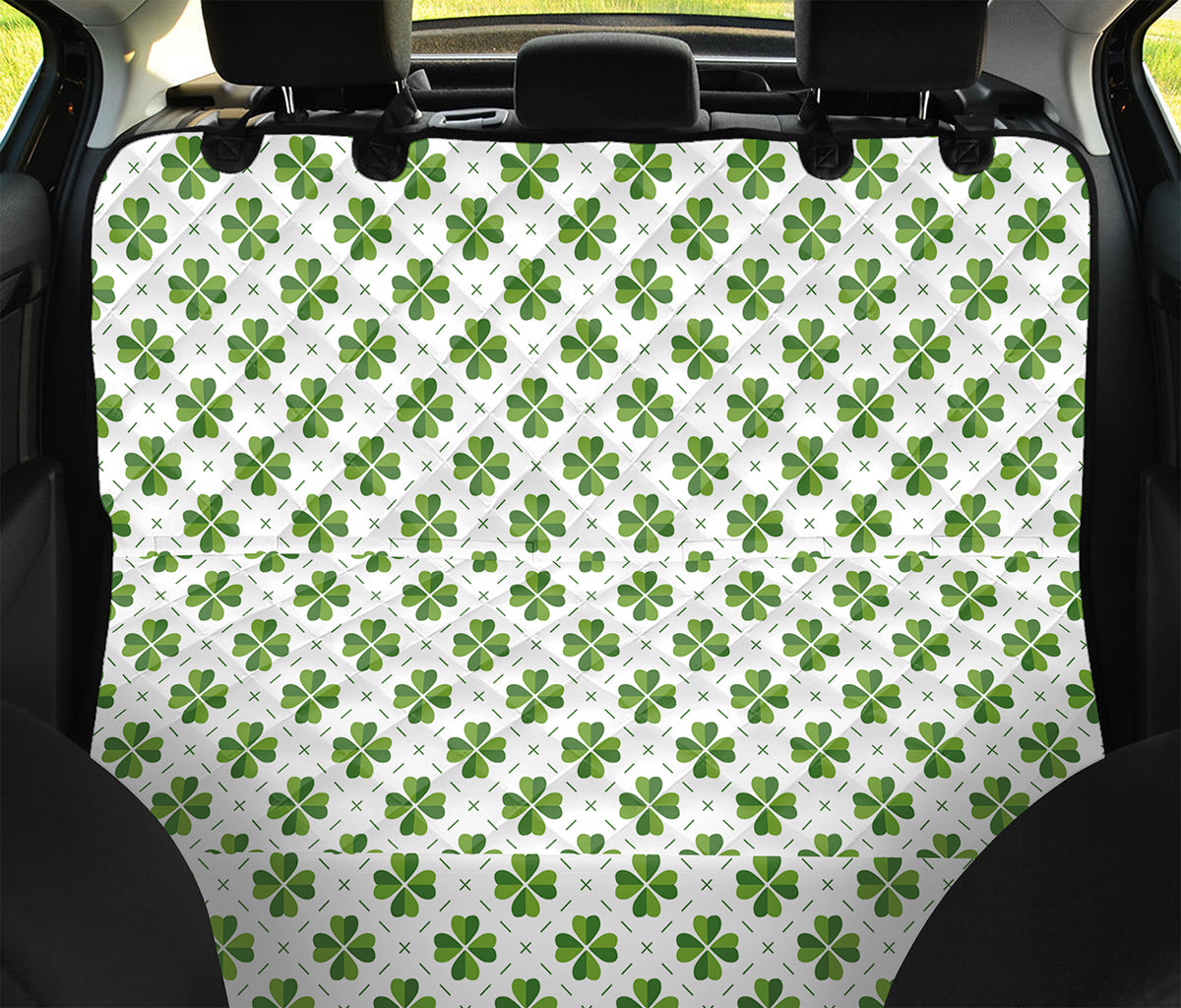 Shamrock Saint Patrick's Day Print Pet Car Back Seat Cover