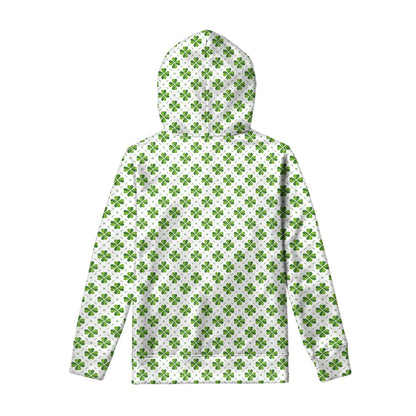 Shamrock Saint Patrick's Day Print Pullover Hoodie