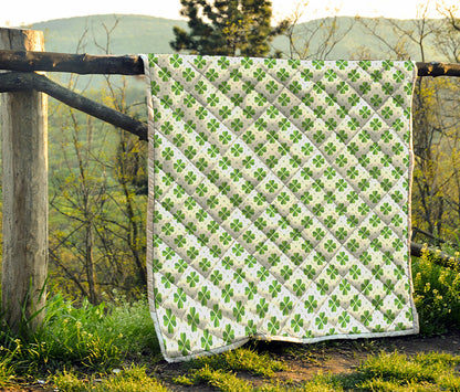 Shamrock Saint Patrick's Day Print Quilt