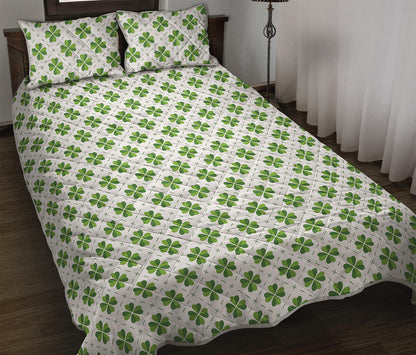 Shamrock Saint Patrick's Day Print Quilt Bed Set