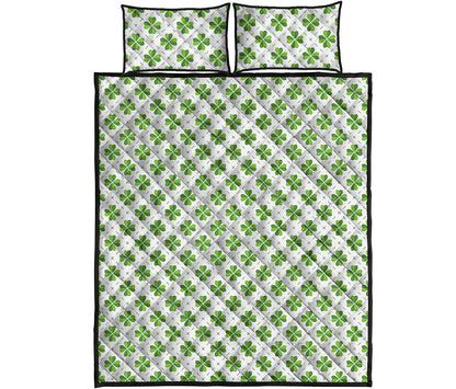 Shamrock Saint Patrick's Day Print Quilt Bed Set