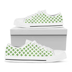 Shamrock Saint Patrick's Day Print White Low Top Shoes
