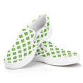 Shamrock Saint Patrick's Day Print White Slip On Sneakers