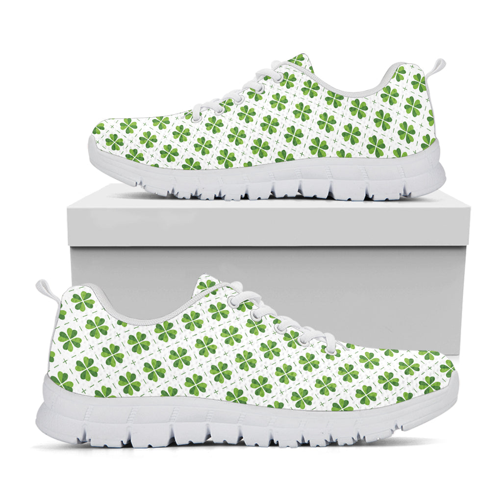 Shamrock Saint Patrick's Day Print White Sneakers
