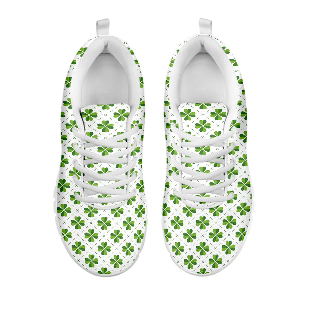 Shamrock Saint Patrick's Day Print White Sneakers