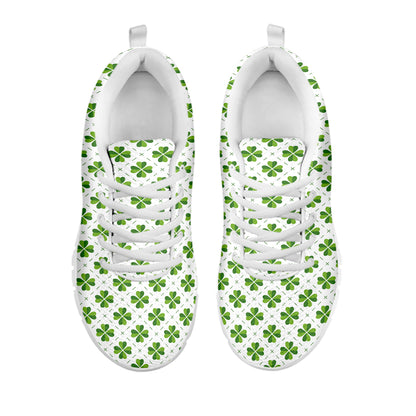 Shamrock Saint Patrick's Day Print White Sneakers