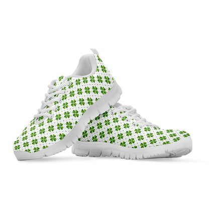 Shamrock Saint Patrick's Day Print White Sneakers