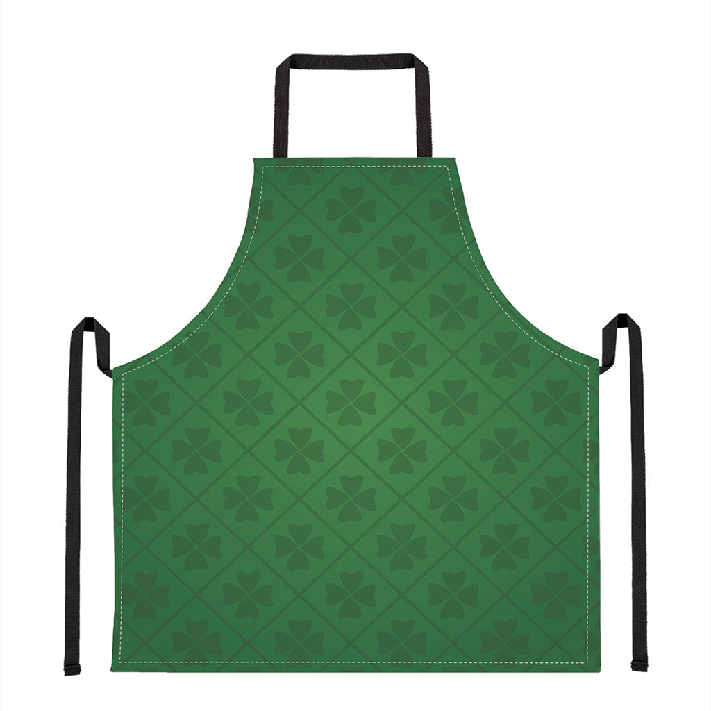 Shamrock St. Patrick's Day Pattern Print Apron