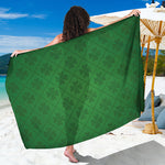 Shamrock St. Patrick's Day Pattern Print Beach Sarong Wrap