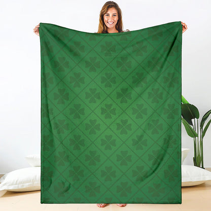 Shamrock St. Patrick's Day Pattern Print Blanket