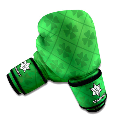 Shamrock St. Patrick's Day Pattern Print Boxing Gloves