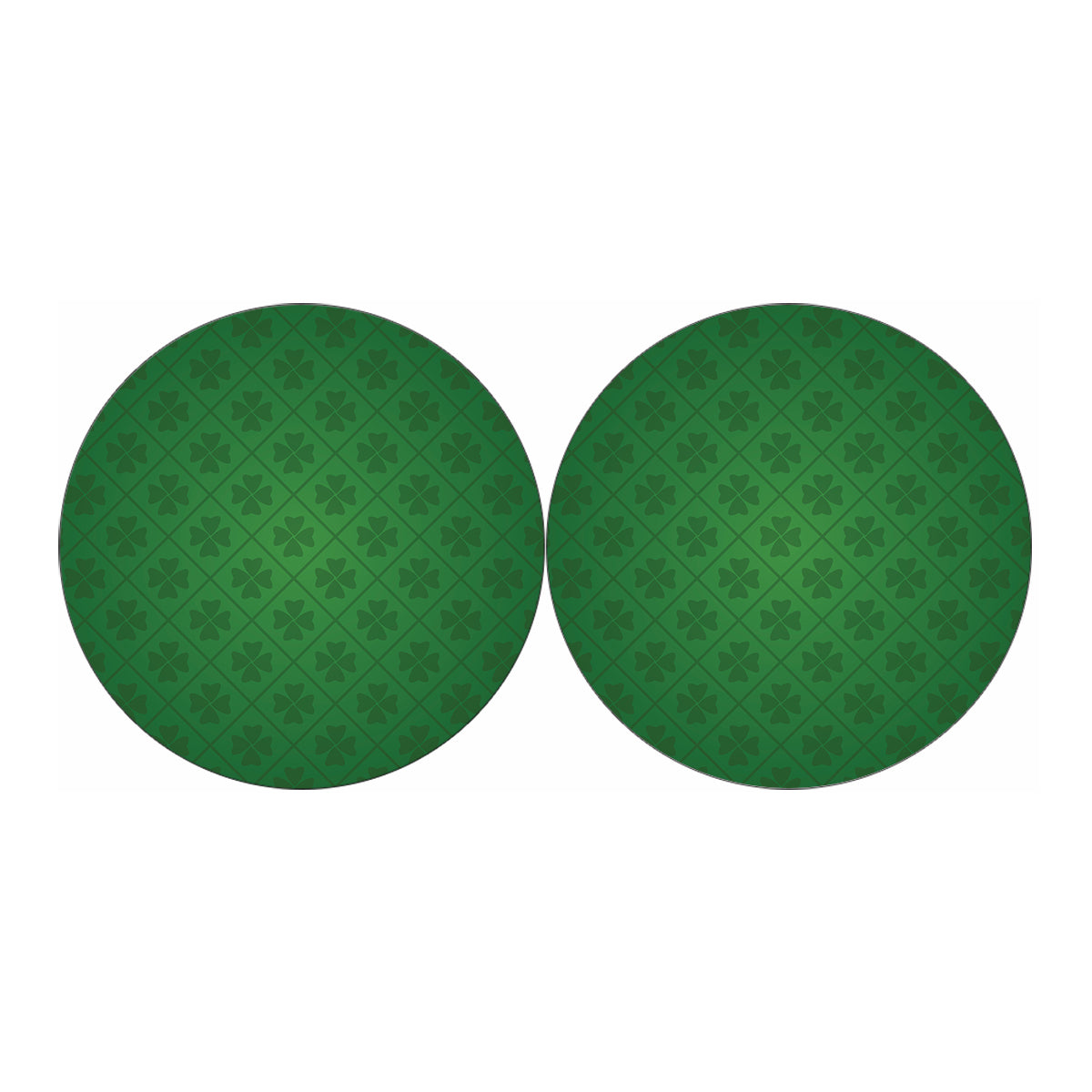 Shamrock St. Patrick's Day Pattern Print Car Coasters