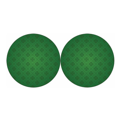 Shamrock St. Patrick's Day Pattern Print Car Coasters