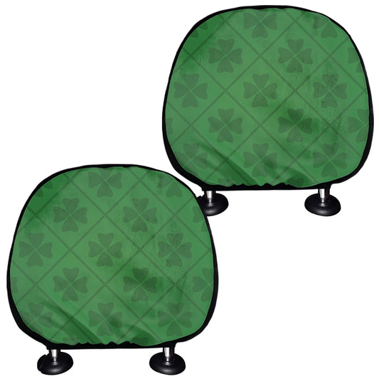 Shamrock St. Patrick's Day Pattern Print Car Headrest Covers