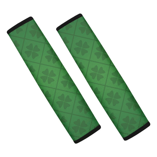 Shamrock St. Patrick's Day Pattern Print Car Seat Belt Covers