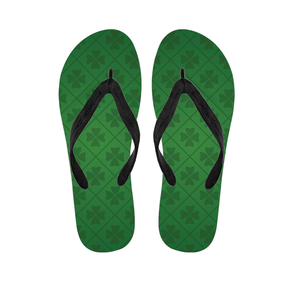 Shamrock St. Patrick's Day Pattern Print Flip Flops