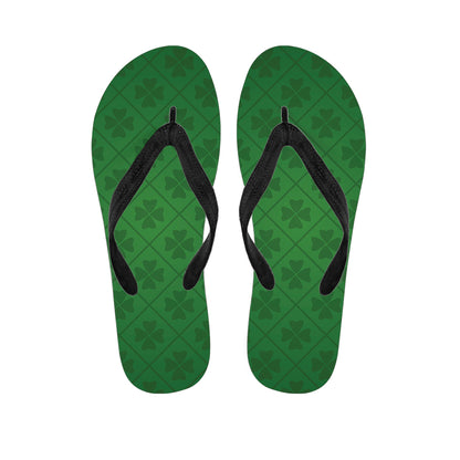 Shamrock St. Patrick's Day Pattern Print Flip Flops