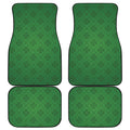 Shamrock St. Patrick's Day Pattern Print Front and Back Car Floor Mats