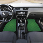 Shamrock St. Patrick's Day Pattern Print Front and Back Car Floor Mats
