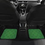 Shamrock St. Patrick's Day Pattern Print Front and Back Car Floor Mats