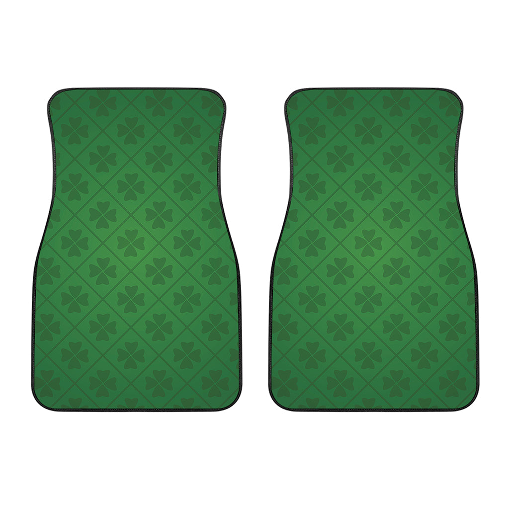 Shamrock St. Patrick's Day Pattern Print Front Car Floor Mats