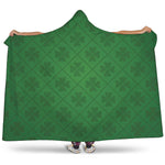 Shamrock St. Patrick's Day Pattern Print Hooded Blanket