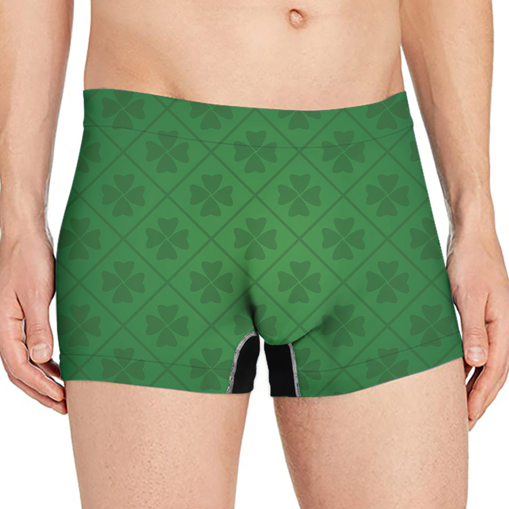 Shamrock St. Patrick's Day Pattern Print Men's Boxer Briefs