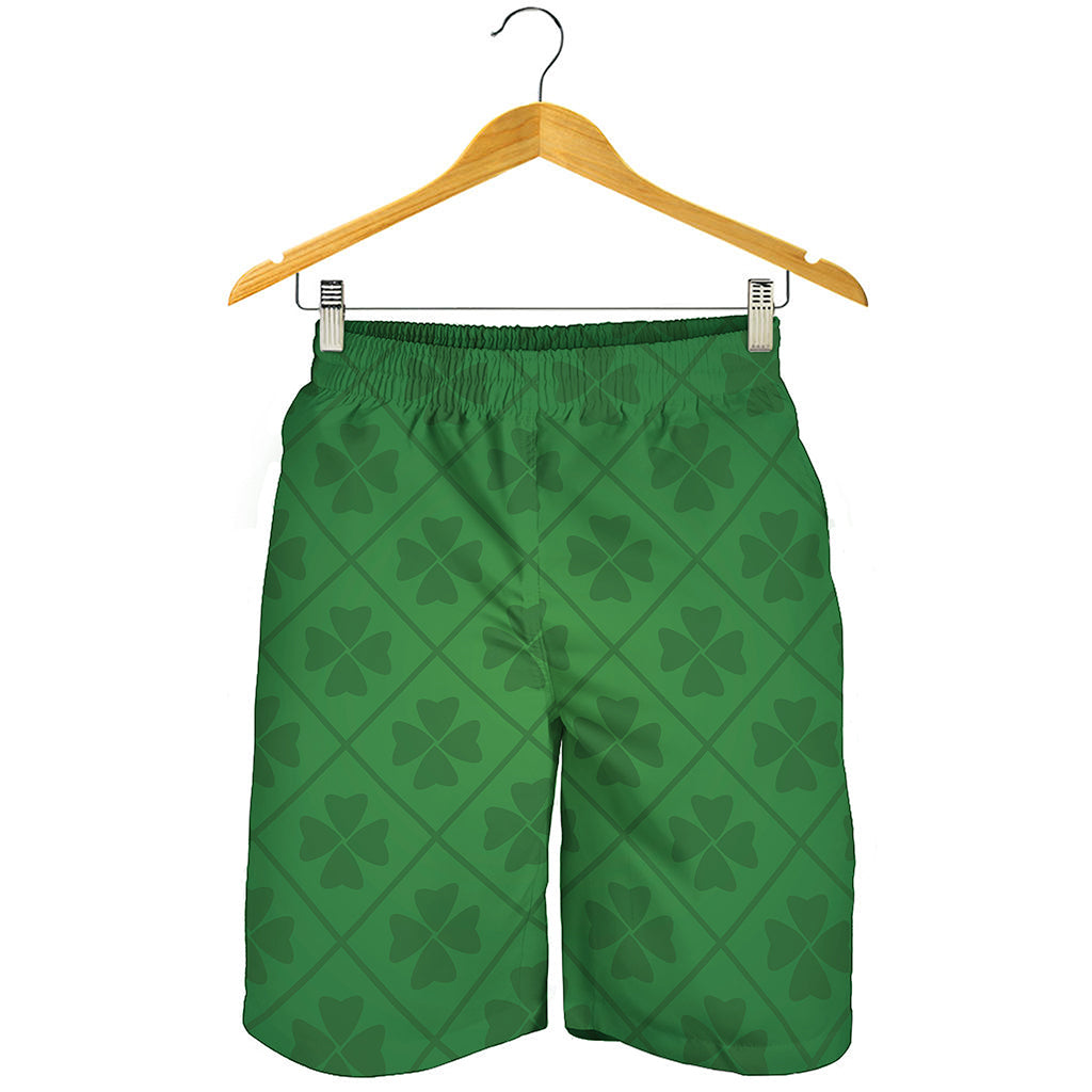 Shamrock St. Patrick's Day Pattern Print Men's Shorts