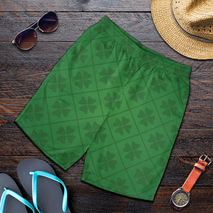 Shamrock St. Patrick's Day Pattern Print Men's Shorts