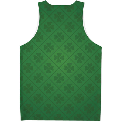 Shamrock St. Patrick's Day Pattern Print Men's Tank Top